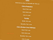 La Boucane menu