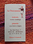Trattoria La Truccanese menu