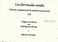 Le Rocher Montriond menu