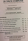 La Halte Comtoise menu