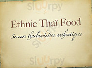 Ethnic Thaifood menu