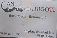 Can Bigoti menu