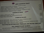 Le Verre Y Table menu