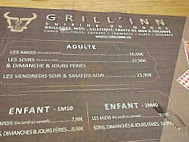 Grill'inn Cholet menu