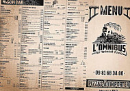 L'omnibus Bar-restaurant-pizzeria menu