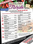 Restaurant Le Florida Parc Bar Pizzeria menu