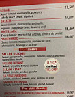 La Gwendoline menu
