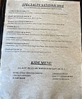 The Carriage House Tavern menu
