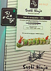 Sushi Ninja menu