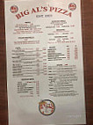 Big Al's Pizza menu