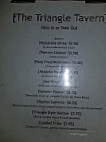 Triangle Tavern menu
