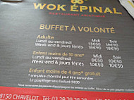 Wok Epinal menu