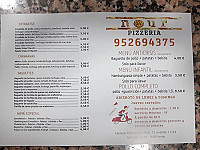 Pizzeria Nur menu