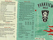 Parkview Grocery Deli menu
