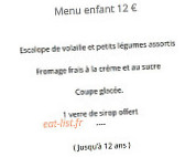 Hotel du Pont de Raffiny menu