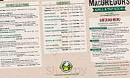 Macgregor's Grill And Tap Room menu