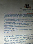 Triangle Diner menu