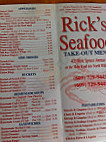 Ricks Seafood House menu