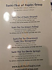 Sushi Thai Of Naples menu