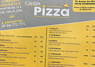 Carlito Pizza menu