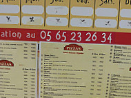 Diolindum Pizza menu