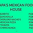 Papa's Mexican Food menu