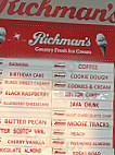 Fleck's Ice Cream menu