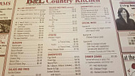 B & L Country Kitchen menu