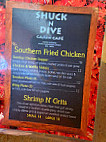 Shuck-n-dive Cajun Cafe menu