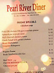 Pearl River Diner menu