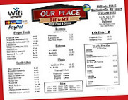 Our Place Grill menu
