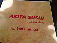 Akita Sushi menu