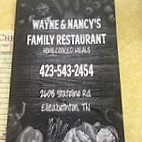 Wayne Nancy's Family menu