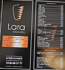Lara Kebab menu