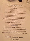 Cafe Lyon menu