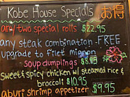 Kobe Japanese House Of Steak Seafood menu