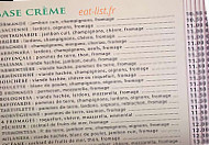 Pizz'eric menu