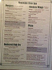 Mountain View Inn menu