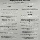 Bridgehampton Inn menu