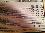 Barney's Pizzaria Grill menu