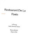 De La Poste menu
