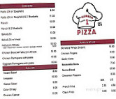 Number One Pizza menu