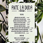 Ante La Duda menu