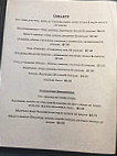 The Red Rooster menu