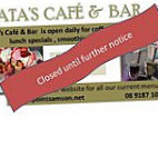 TaTa's Restaurant menu