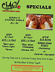 Ciao Wood- Fired Pizza Pasta menu