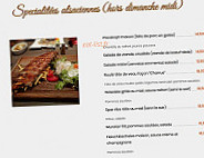 A La Charrue menu