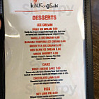 King Kong Sushi menu