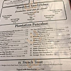 Plantation Pancake House menu