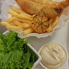 Off the Hook Fish and Chips food